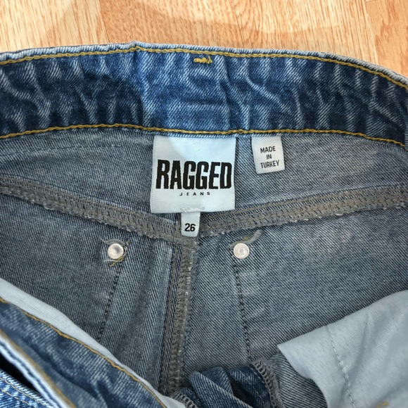 THE RAGGED PRIEST Skater Jeans High Waist Wide Leg Raw Hem Baggy Slouchy - Picture 11 of 16